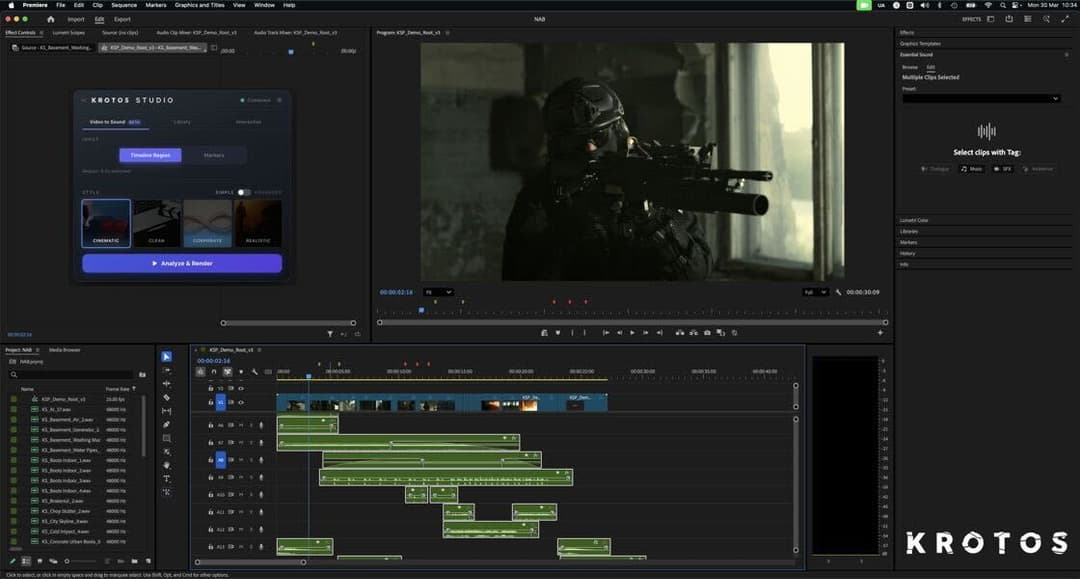 Krotos Brings AI Sound Integration to Adobe Premiere at NAB 2026