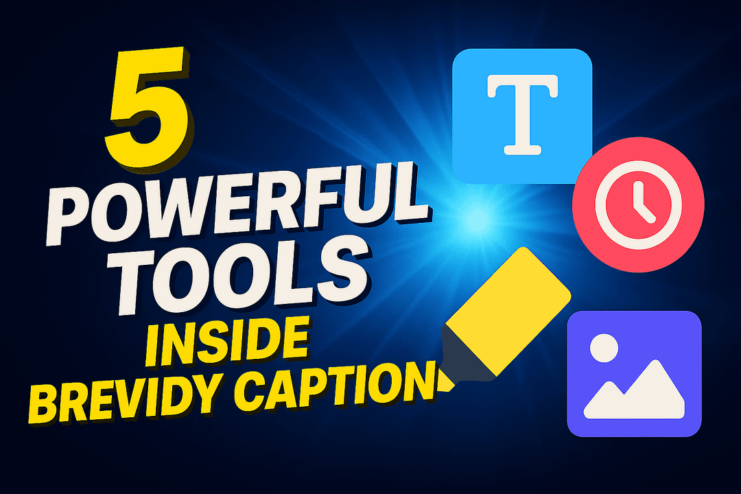 5 powerful tools inside Brevidy Caption plugin